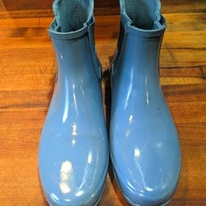 Hunter Ankle Rain Boots Baby Blue Size 7.5